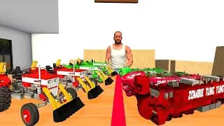 FRANKLIN VS TINY HORROR TRAIN &TRACTOR HORROR JCB TRACTOR VSTRAIN- INDIAN BIKES DRIVING 3D