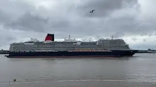 MS Queen Anne Naming Ceremony | Horns Blowing on the River Mersey in Liverpool