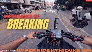 KTM BREAKING￼ | How To Use It | Ktm Duke 390 Hyper Ride in City Traffic