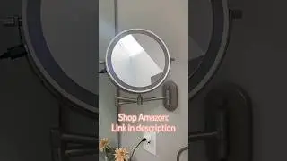 Amazon Find! Rechargeable Wall Mounted Lighted Makeup Mirror 8&rdquo; Double-Sided 1X/10X Magnification