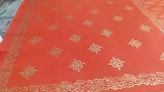 Silk block printing. Golden colr amazing design 👌  ✨️ 