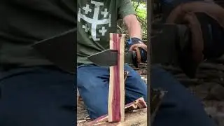 $600 Knife Batoning!! Primitive Bear Knives Skunk Ape #blade #bushcraft #outdoors #knifereview