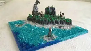 LEGO STAR WARS AHCH-TO MOC / WEIRDEST LAST JEDI SCENE