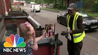 8-Year-Old Uses Sign Language To Form Sweet Friendship With Delivery Driver | NBC Nightly News