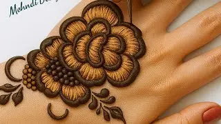 Very simple mehndi design | Arabic mehndi design front hand flower | Mehndi designs back side simple