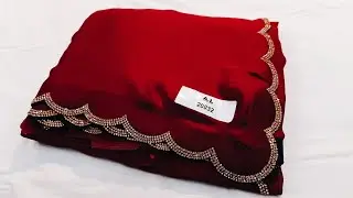 Red Bridal Saree 2024 | #jarkan work saree | SAREE for girls👩| #farewell saree 2024 😇 | soft saree