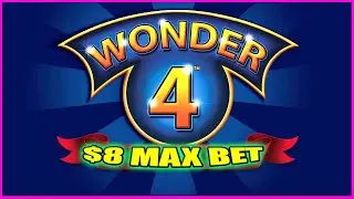 I TRIGGERED A BONUS BACK TO BACK! $8 MAX BET WONDER 4 BUFFALO SLOT MACHINE