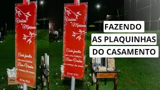 &bull;Ep.5 COMO fazer PLACA DECORATIVA PARA CASAMENTO! Placa de Bem Vindo para casamento.