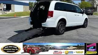 For Sale 2018 Dodge Grand Caravan GT Freedom Motors Manual Fold Out Ramp Rear Loading Wheelchair Van
