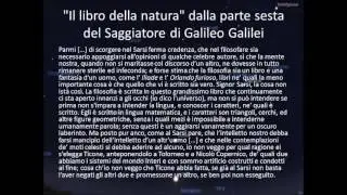 Il libro della natura dalla parte sesta del Saggiatore di Galileo Galilei