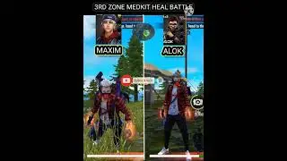 Maxim vs Alok 3rd Zone Medkit Heal Battle 🤔 | Who is Win? #shorts