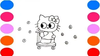 Cute Kitty  Drawing, Painting & Coloring For Kids and Toddlers_ Child Art