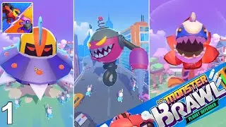 EVADING & BLOCKING! 🛡️ Mecha Drill, Man Eater & UFO | Monster Brawl Robot Defender Part 1 Tutorial