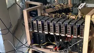 Galax RTX 3090 Mining Farm installation by Computerspace 40 GPU setup 5000 mega hash rate setup.