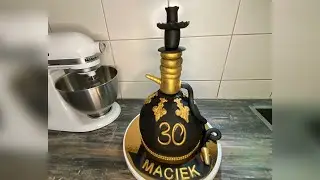 Как можно оформить 3D торт в виде кальяна. Shisha Cake