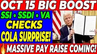 COLA Surprise! Oct 15 Boost Brings Bigger SSI, SSDI & VA Checks &mdash; Massive Pay Raise Coming!