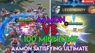 Aamon Vs 100 Minnions | Aamon satisfying Ultimate | Mlbb |Mlbb shorts