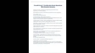 Crossfit Level 1 Certification Exam Questions With Detailed Answers