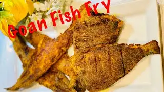 Goan Masala fish fry | Goan Rawa fried fish | Goan fish fry