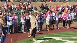 Taylor Sackson Singing The National Anthem, Salt River Fields, Scottsdale AZ. 3/3/2019