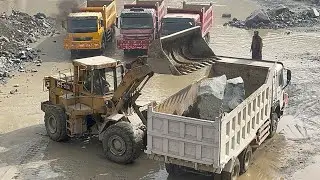 Caterpillar Rock Loading Machine in Action | Extreme Heavy Equipment #catterpillar #loading 
