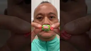 👌ASMR AMERICA'S ORIGINAL DUBBLE BUBBLE GUM APPLE FLAVOR AND EATING SOUNDS👌#short #asmr