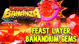 Donkey Kong Bananza - All Banandium Gems in Feast Layer