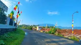 Walking in the stunning Indonesian countryside amidst enchanting nature  Village