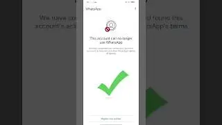 This account can no longer use whatsapp | #whatsappproblem #shorts #whatsapp