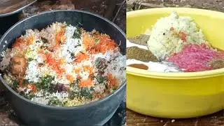 How To Make Swahili Biriani // Chef wakesho otto #villagelife #cooking #kenyanfood