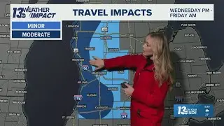 13 ON YOUR SIDE Forecast: Mid-week system to bring some travel impacts