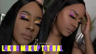 RIP KOBE & GIGI BRYANT |LOS ANGELES LAKERS INSPIRED DOUBLE CUT CREASE TUTORIAL | JERIKASYNCERE