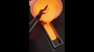 MAKING A PURE 24K GOLDEN BANGLE FROM OLD GOLD ORNAMENTS #shortvideo #trending #viralshorts