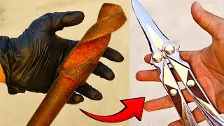 Making a Butterfly Knife Out of a Rusted Drill Bit |A to Z from@OLDSMITH