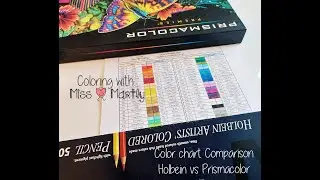 Comparison Chart | HOLBEIN vs PRISMACOLOR | Color Match