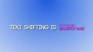 Text Shifting Animation - After Effects Tutorial