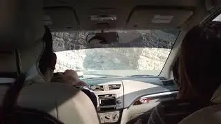 Driving down from RAK mountains, UAE