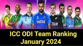 ODI team ranking 8 January 2024 || ICC ODI team ranking 2024 || Latest ODI team ranking 2024