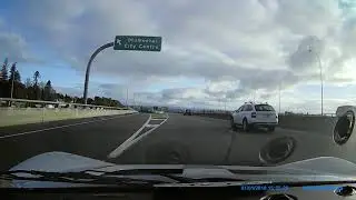 Driving over Tauranga Harbour bridge in my Lotus Type 116