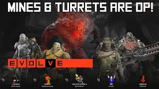 Evolve: Evacuation Campaign Defend Mode - Arc Mines & Turrets are OP! - Markov Assault Gameplay