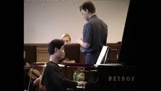 Wenyu Shen plays Chopin Concerto No.1 in Kalisz (Polen) 2000 14 years old (Rehearse)