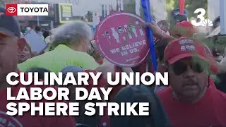 Culinary Union hosts rally at The Sphere as it looks to negotiate first contract