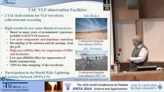 Study of the lower ionosphere with VLF EM waves generated by lightning