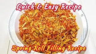 How to Make Spring Roll Filling Recipe | Chicken & Veg Filling | Easy Recipe