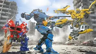 Epic Robot Battle! Optimus Prime vs Bumblebee vs Blue Transformer  ROBOT HERO TV  Transformers 2025