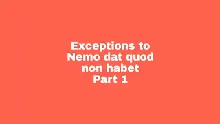 Exception to the 'Nemo dat quod non habet ,' Part -1