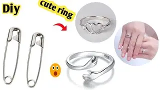 Diy homemade cute ring 😍🥰/How to make ring at home/ Diy easy ring
