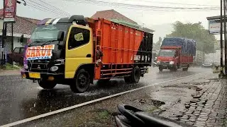 Hunting Pagi Hujan deras || Terpantau Kendaraan Lenggang Molongpong Tiiseun