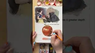 The Power of Blue Underpainting | Bring Life to Your Red Apple🍎#watercolor #watercolortutorial