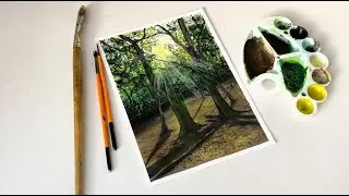 You won't believe how easily this scene was painted | Easy Acrylic Painting Tutorial for beginners